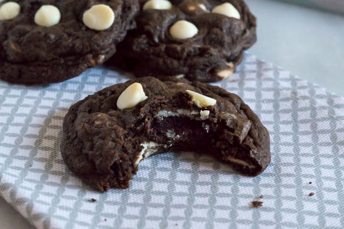 cookies and cream cookies with Oreos baked inside!