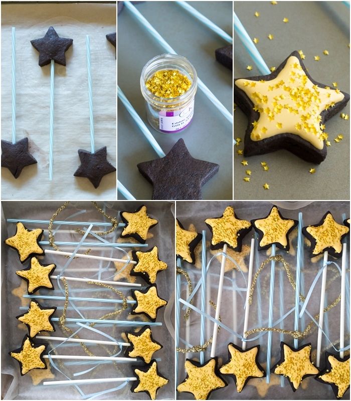 how to make Fairy Godmother Wand Cookies-on-a-Stick