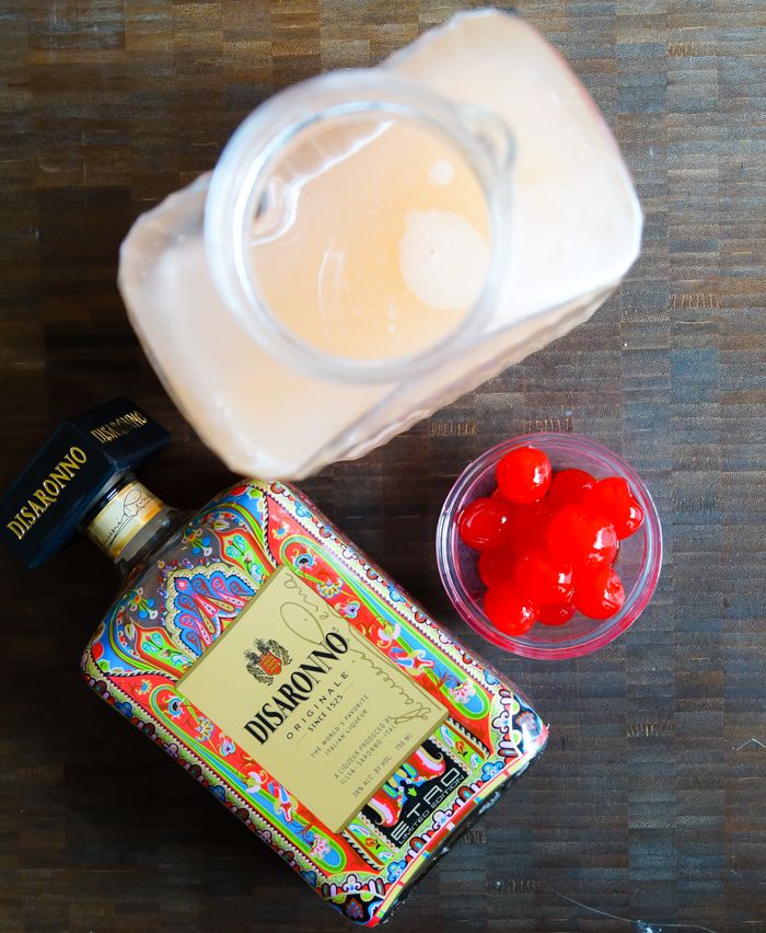 Ginger Amaretto Sours, cocktail for one or for a crowd. Make-ahead or drink right away!