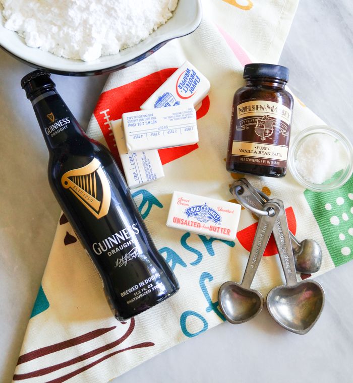 Desserts for Dudes: Guinness-Vanilla Bean Frosted Mocha Brownies