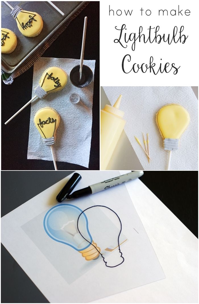 How to Make Light Bulb Cookies ... on a stick!