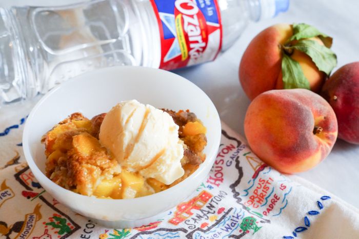 Texas Peach Pecan Cobbler