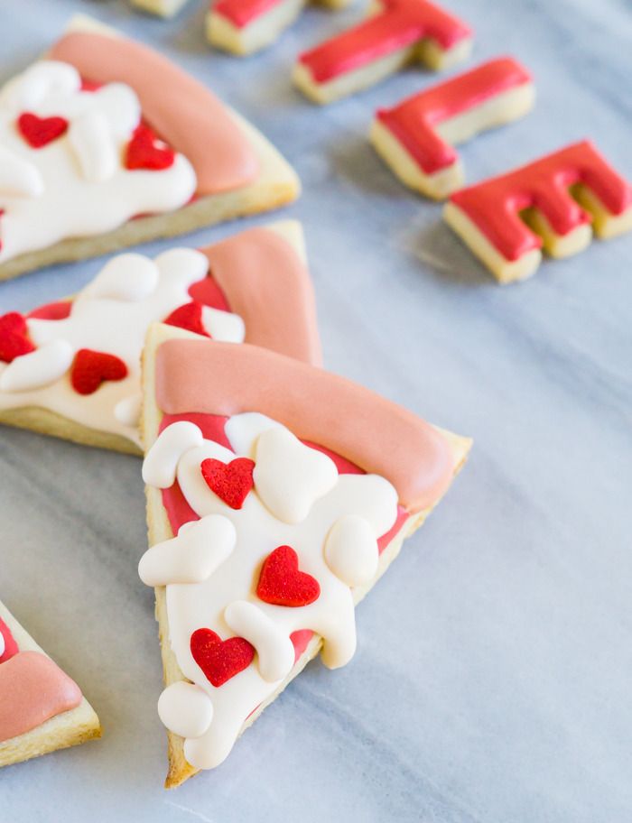 take a little pizza my heart, decorated cookies for valentine's day!