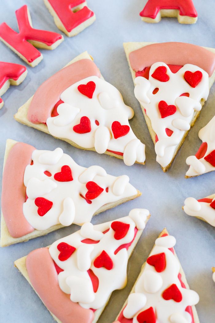take a little pizza my heart, decorated cookies for valentine's day!
