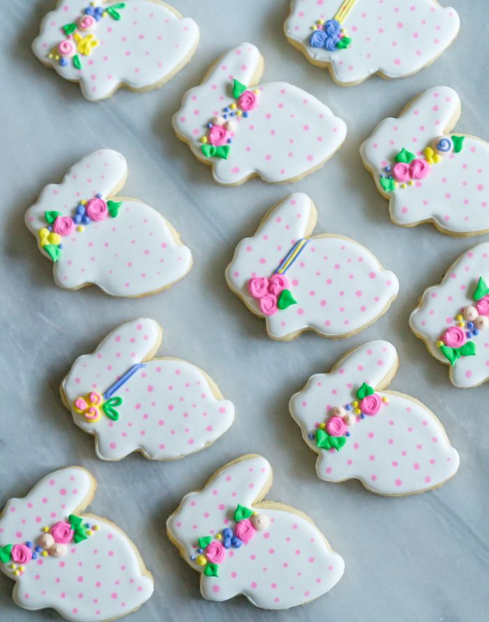 polka dot bunny cookies
