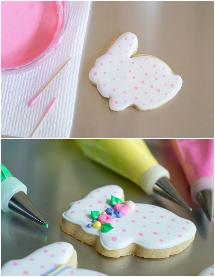 polka dot bunny cookies
