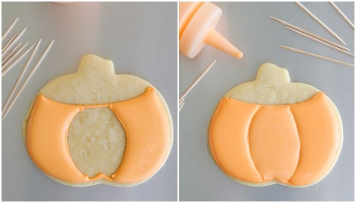 how to make decorated pumpkin cookies with royal icing succulents and roses