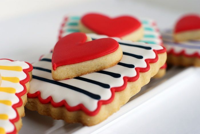 double-decker, striped Valentine cookies ... easy to make and two cookies in one!