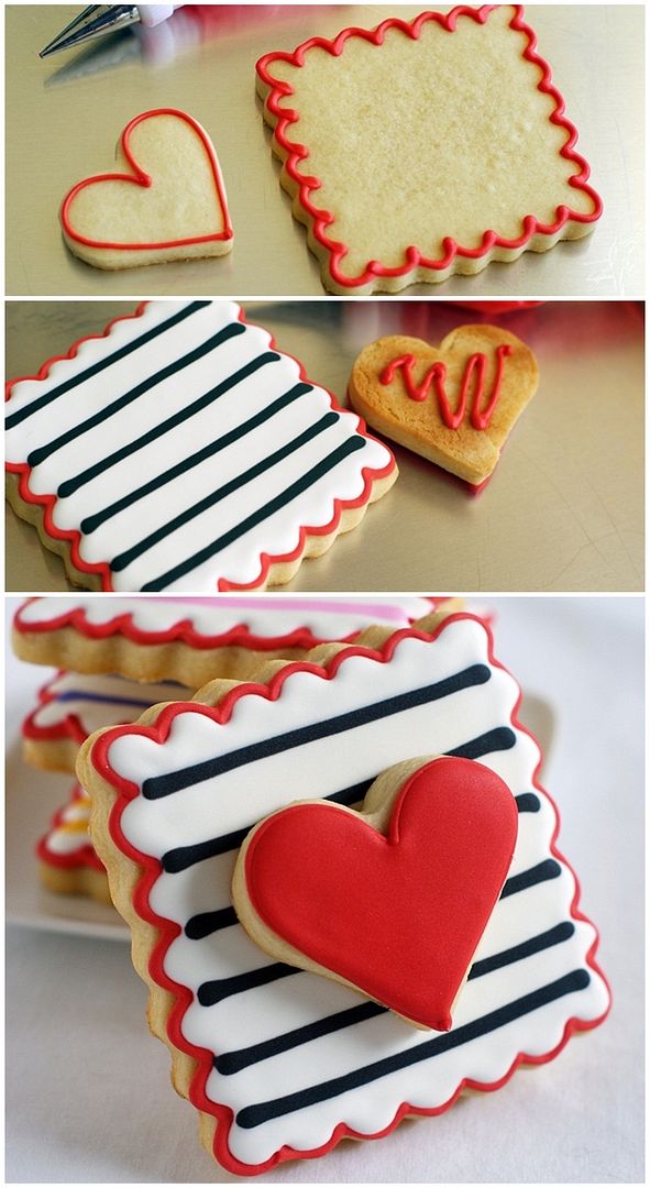 double-decker, striped Valentine cookies ... easy to make and two cookies in one!