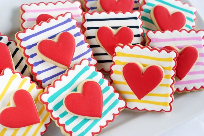 double-decker, striped Valentine cookies ... easy to make and two cookies in one!