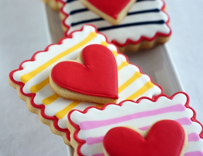 double-decker, striped Valentine cookies ... easy to make and two cookies in one!