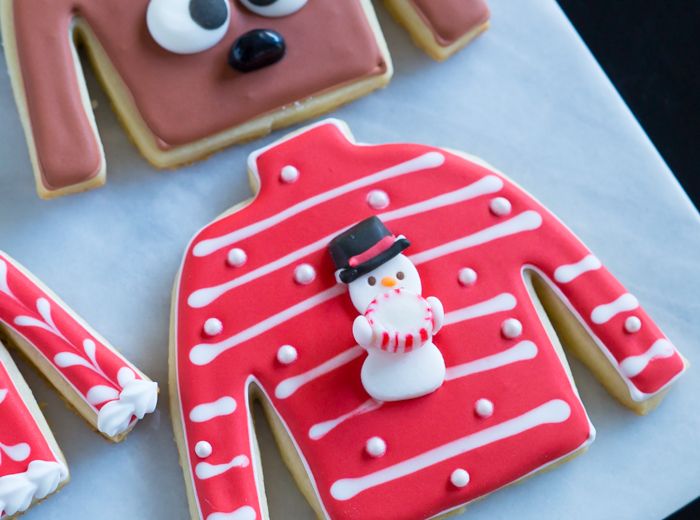 ugly Christmas sweater decorated cookies
