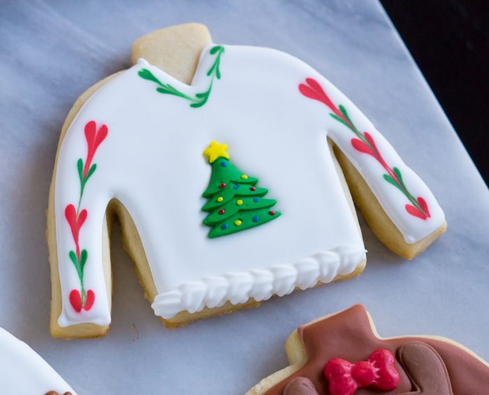 ugly Christmas sweater decorated cookies