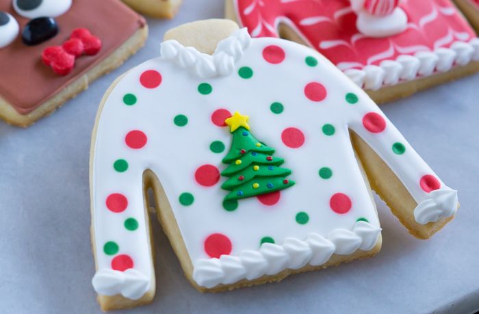 ugly Christmas sweater decorated cookies