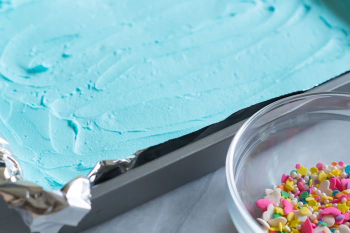 unicorn blondies (cake batter flavored, but made from scratch!)