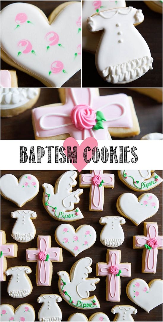 decorated baptism cookies | bakeat350.net
