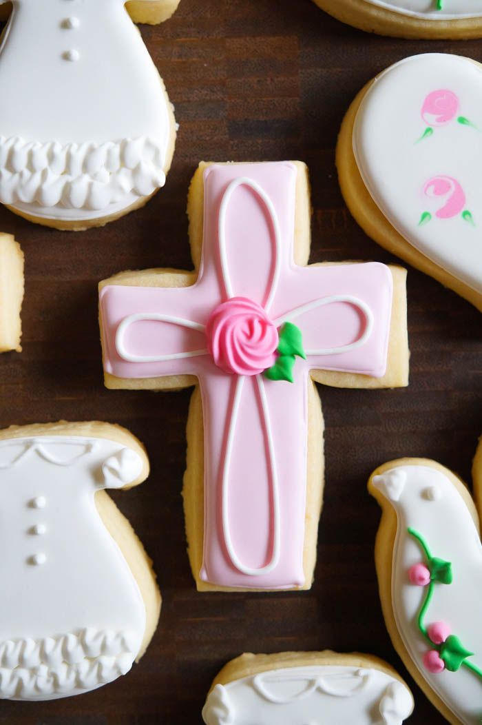 decorated baptism cookies | bakeat350.net