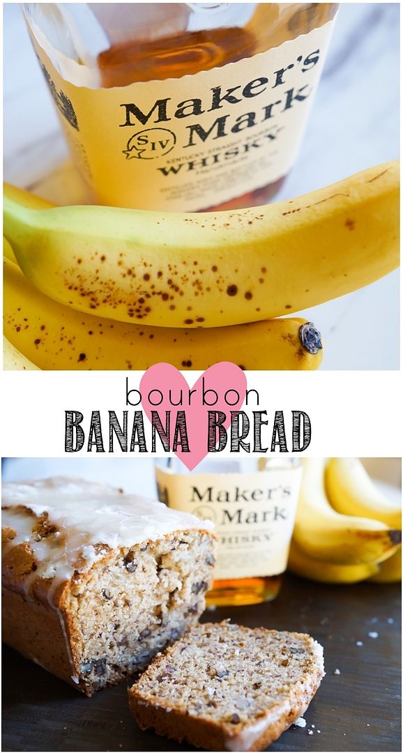bourbon banana bread with buttered pecans and a boozy glaze | bakeat350.blogspot.com