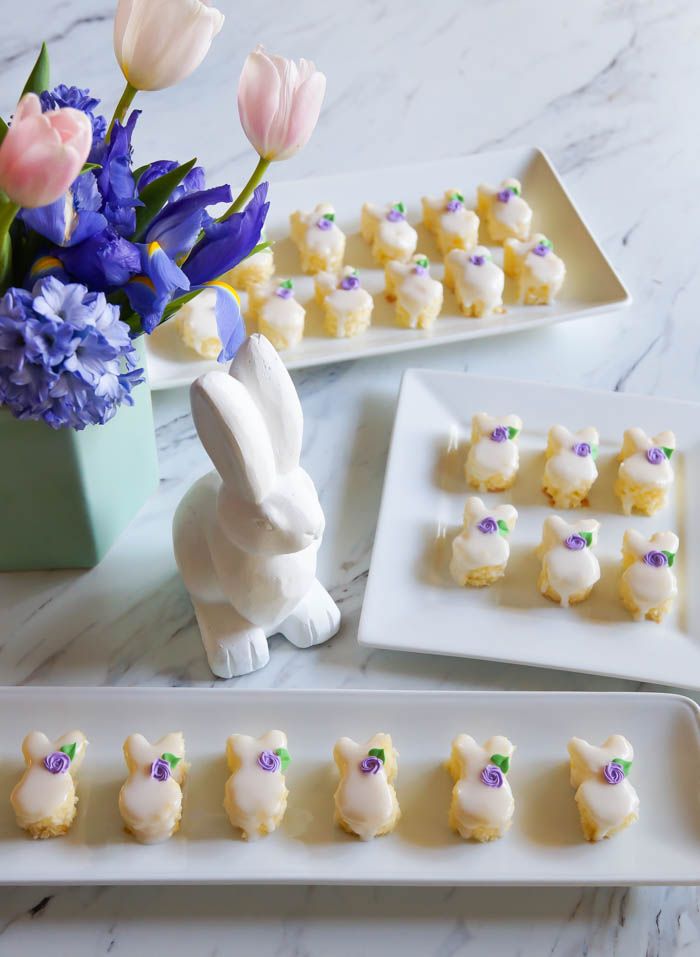 Easter Bunny Almond Petits Fours from @bridget350