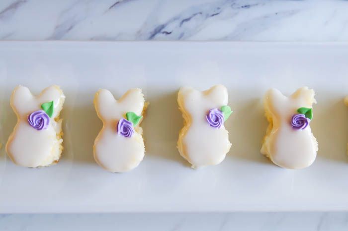 Easter Bunny Almond Petits Fours from @bridget350