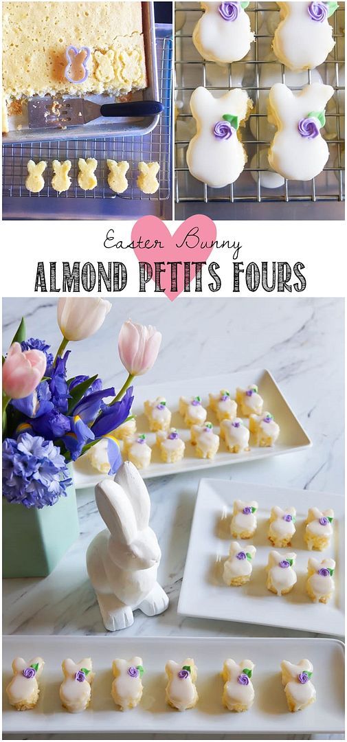 Easter Bunny Almond Petits Fours from @bridget350