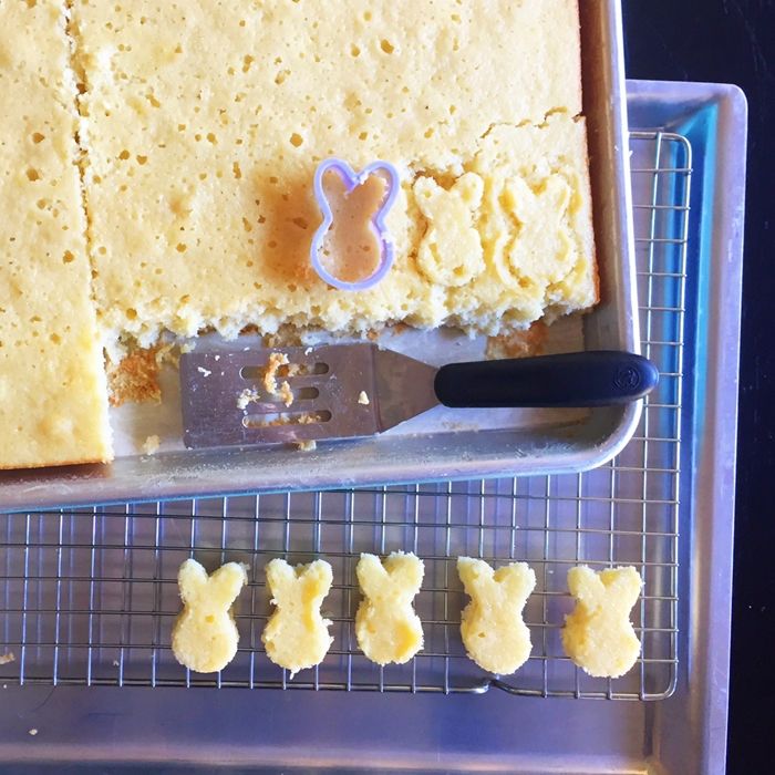 making Easter Bunny Almond Petits Fours from @bridget350