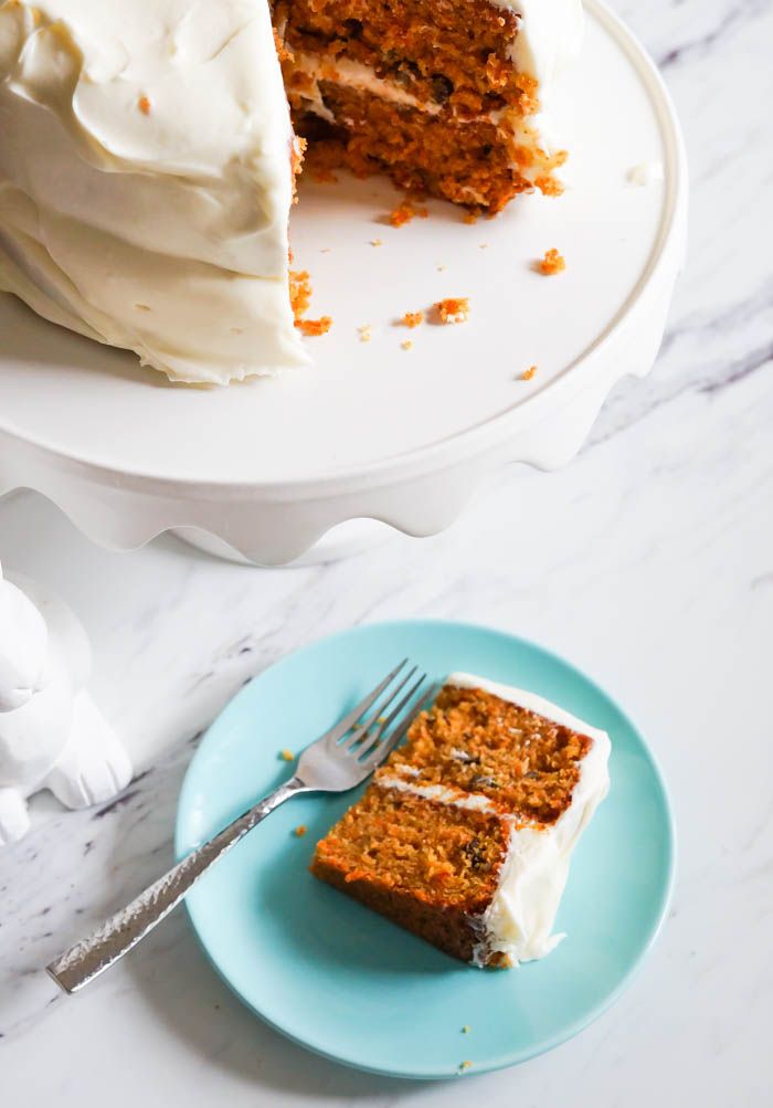 favorite carrot cake with cream cheese frosting | bakeat350.net