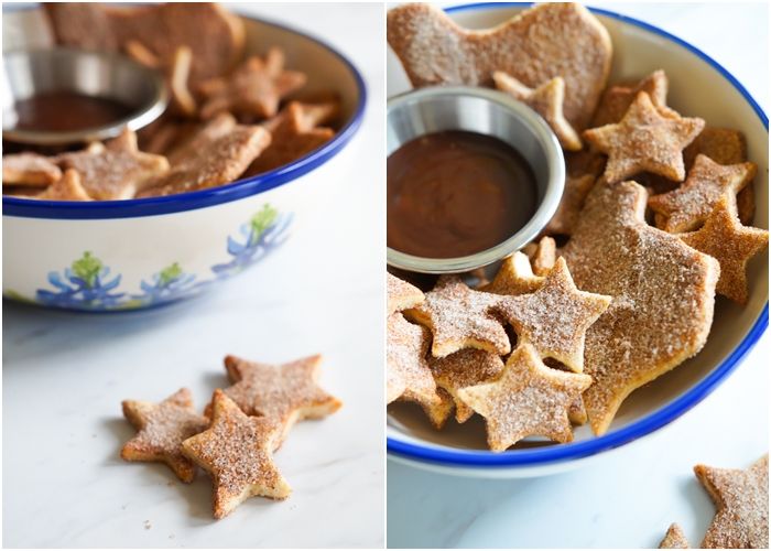 Cinnamon Sugar Chips : 4 Uses for Pie Dough other than pie! | bakeat350.blogspot.com