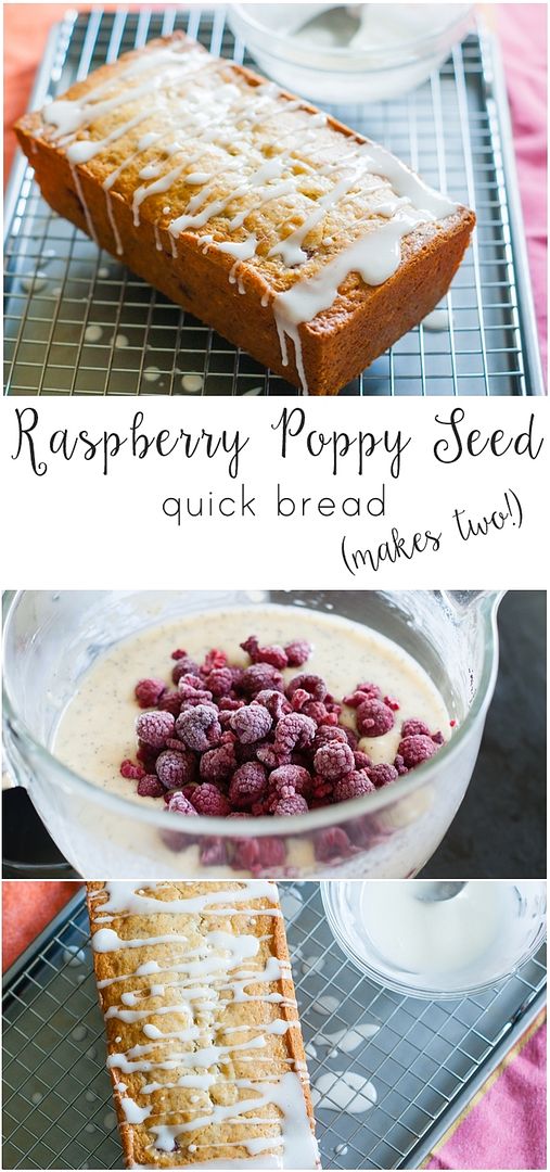raspberry poppy seed bread quick bread ... makes 2 loaves!