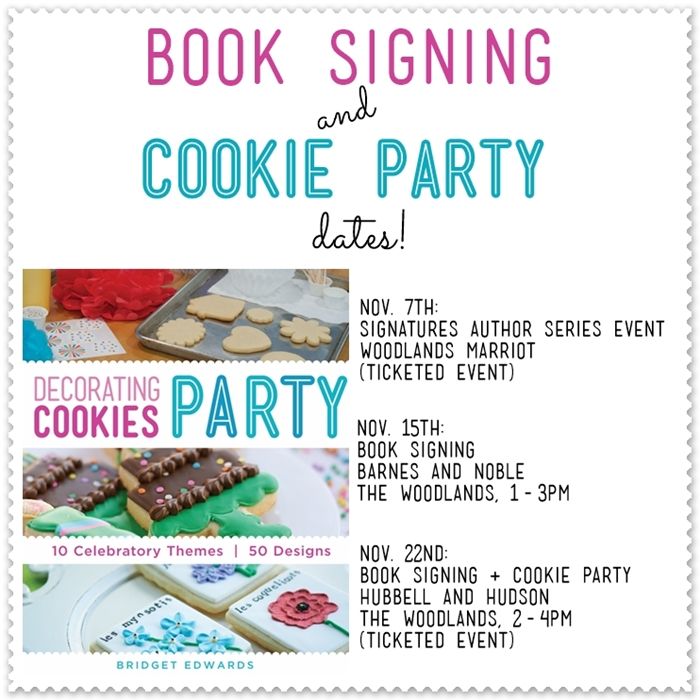decorating cookies party: book signing dates (houston, tx) 