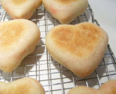 english muffin hearts