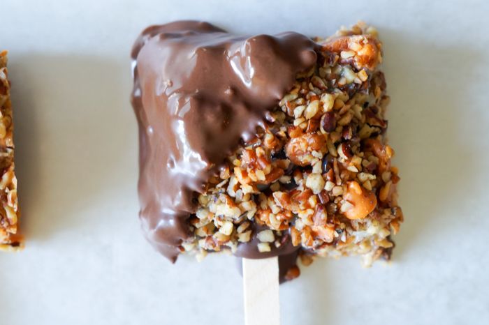 Chocolate-Dipped 7-Layer Cookies on a Stick