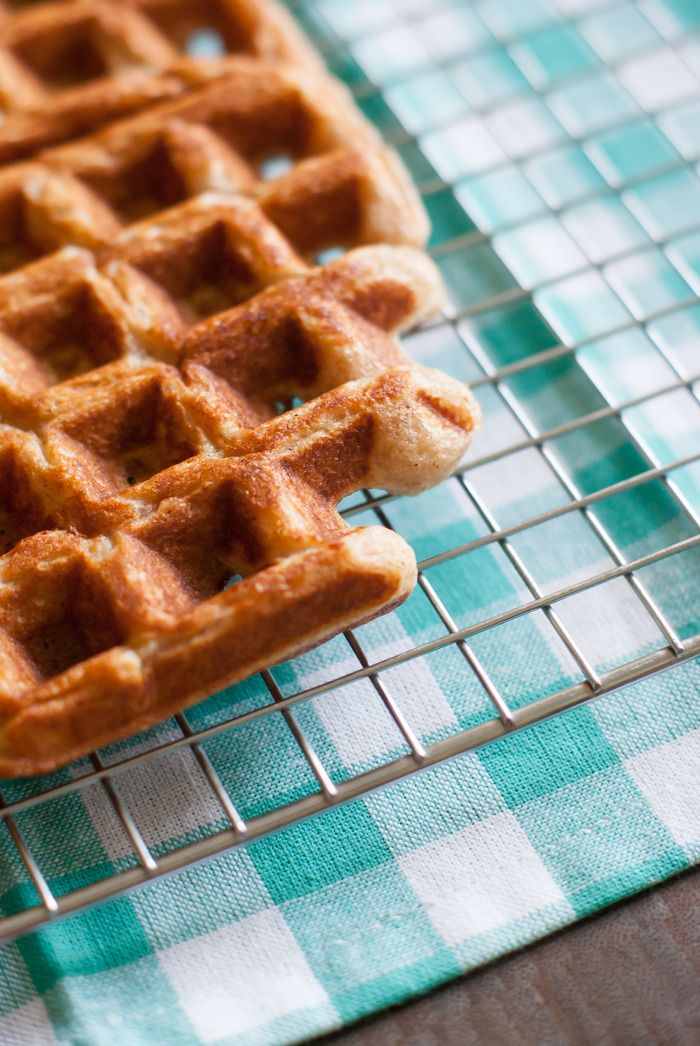 cinnamon sugar waffles with cinnamon peanut butter maple drizzle 