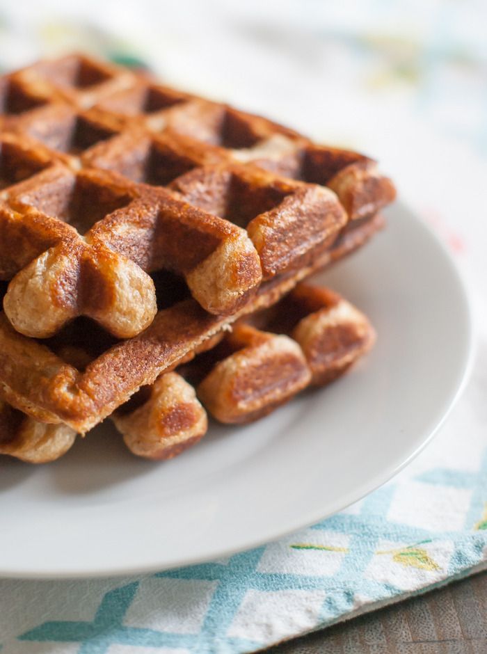 cinnamon sugar waffles with cinnamon peanut butter maple drizzle 