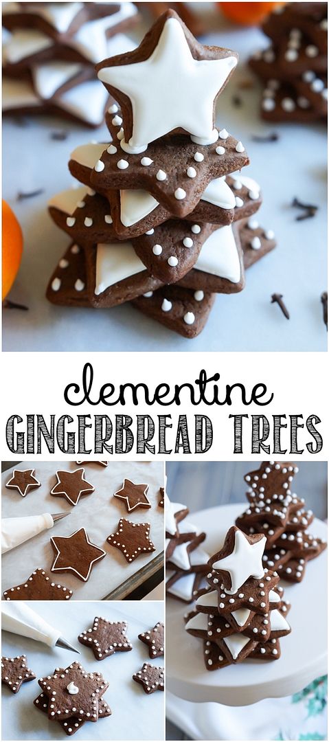 Clementine Gingerbread Cookie Trees ♥ bakeat350.blogspot.com