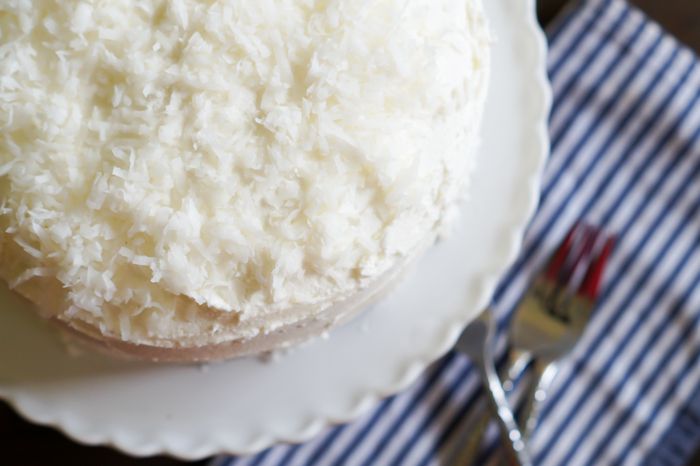 Nana McKee's Chocolate Cake (with fluffy coconut frosting)