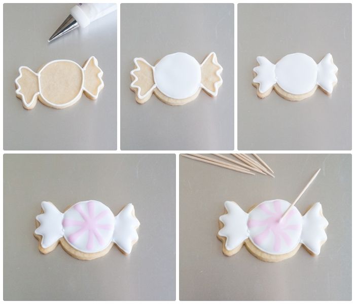 Butter Mint Cut-Out Candy Cookie recipe + peppermint candy cookie decorating tutorial