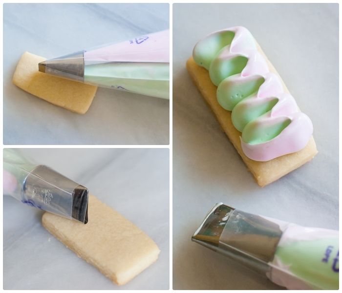 Butter Mint Cut-Out Candy Cookie recipe + ribbon candy decorating tutorial