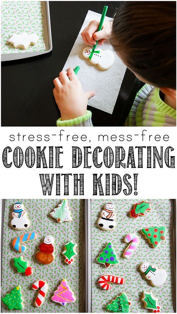 stress-free, mess-free (really!) Cookie Decorating with Kids!