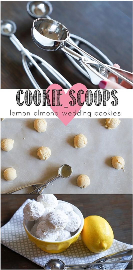 cookie scoops 101 + lemon almond wedding cookies