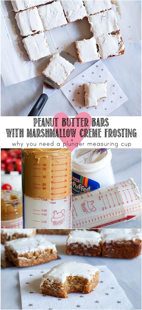 peanut butter bars with marshmallow creme frosting | bakeat350.blogspot.com for The Pioneer Woman Food & Friends