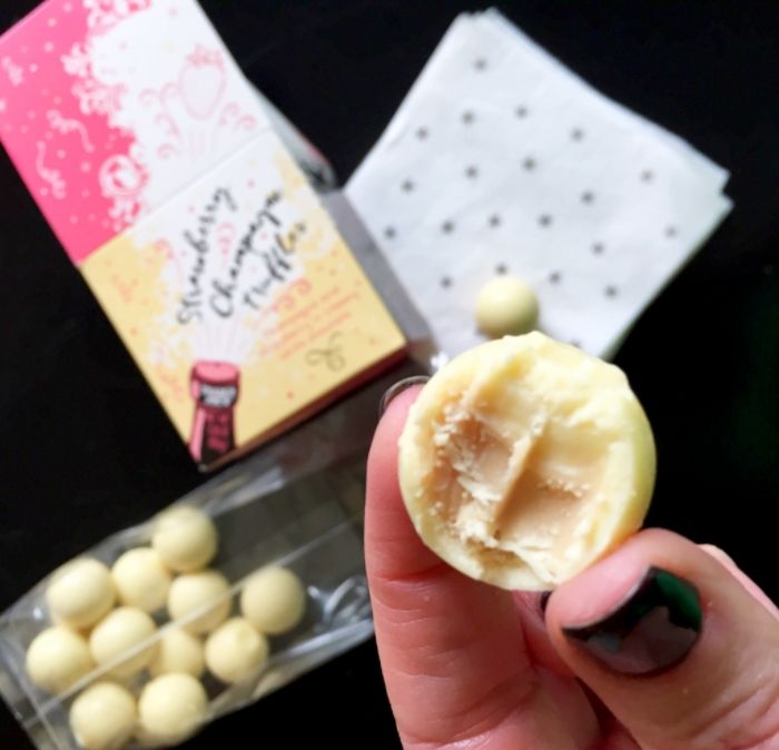 trader joe's strawberry champagne truffles review #traderjoes