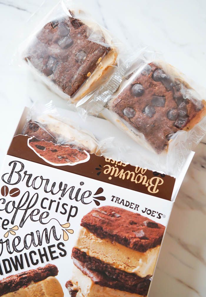 Trader Joe's review: brownie crisp coffee ice cream sandwiches | bakeat350.net