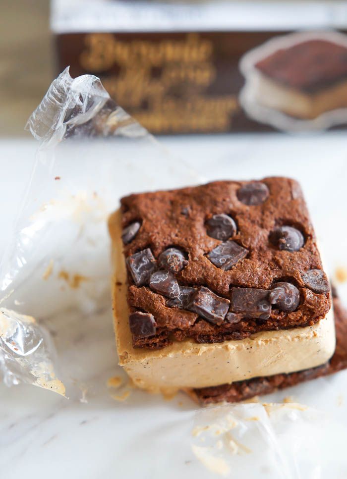 Trader Joe's review: brownie crisp coffee ice cream sandwiches | bakeat350.net