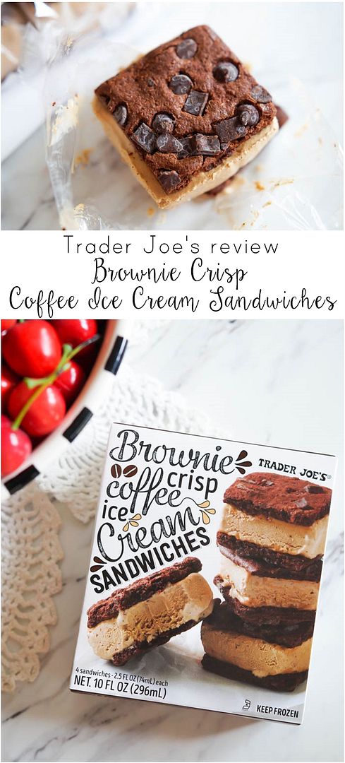 Trader Joe's review: brownie crisp coffee ice cream sandwiches | #traderjoes