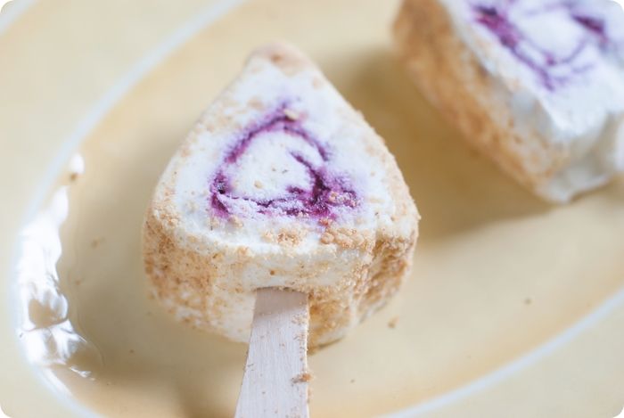 trader joe's mini blueberry cheesecake ice cream wedges review #traderjoes