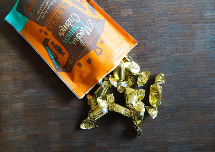 a review of Trader Joe's Mocha Crunch Cremes from bakeat350.blogspot.com