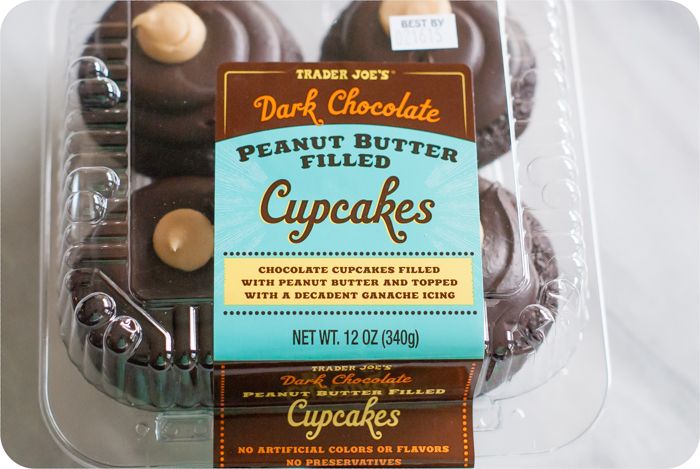 trader joe's dark chocolate peanut butter filled cupcakes review