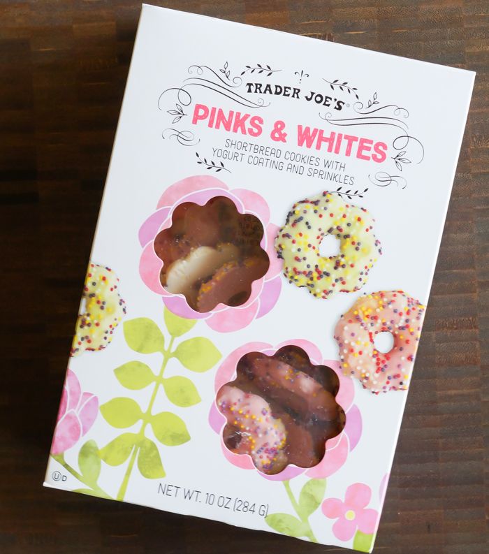 a review of Trader Joe's Pinks & Whites (sprinkle shortbread cookies)
