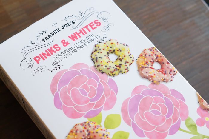 a review of Trader Joe's Pinks & Whites (sprinkle shortbread cookies)